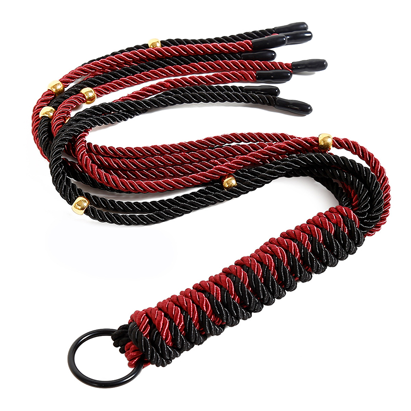 Riding Crop Dressage - 63 cm rouge et noir Double