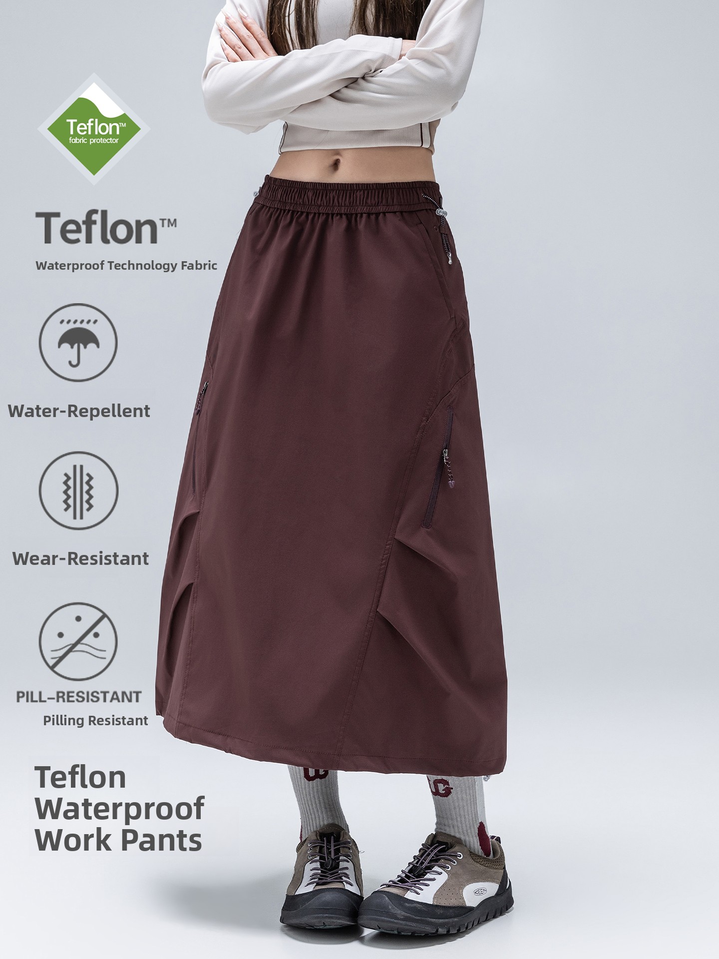 Outdoor Sports Umbrella - Jupe mi-longue pour femmes, style cool,