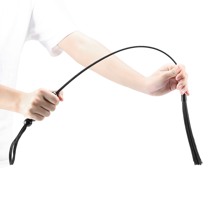 Riding Crop Dressage - 48.5cm Six perles poignée Silicone glands
