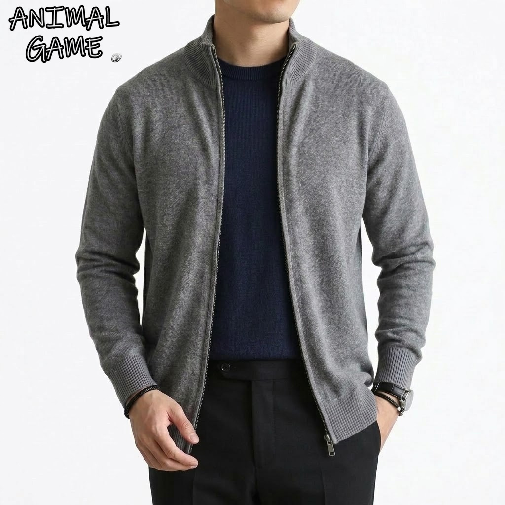 Outdoor Sport Winter Jacket - Cardigan en maille zippé pour homme,