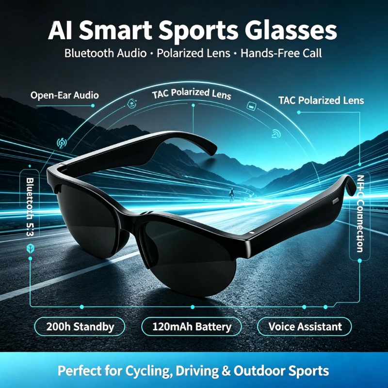 Lunettes de sport intelligente - Outdoor Sport Glasses avis et prix