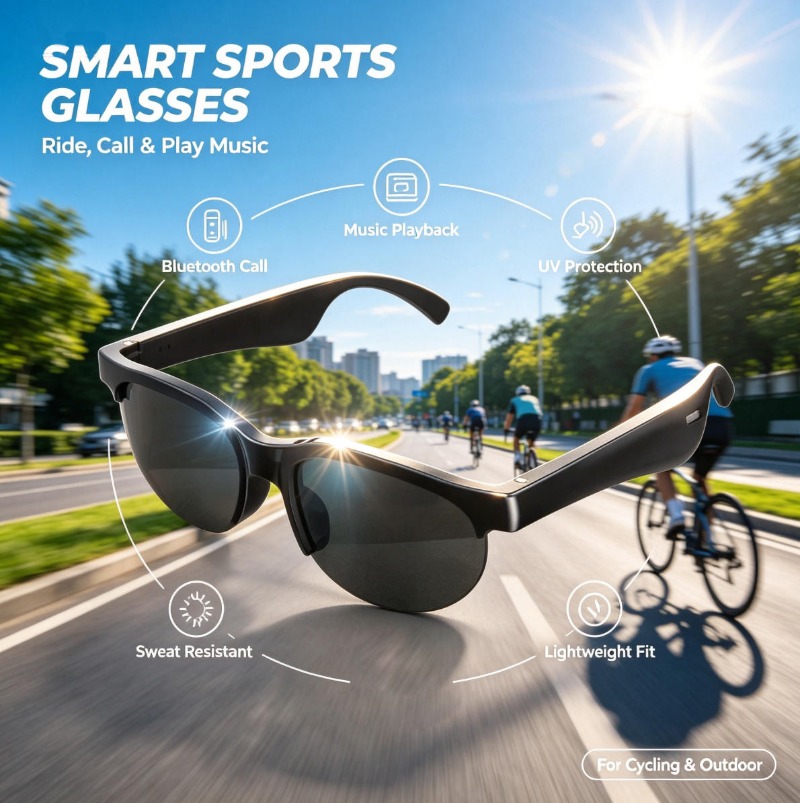 Lunettes de soleil audio intel - Outdoor Sport Glasses avis et prix